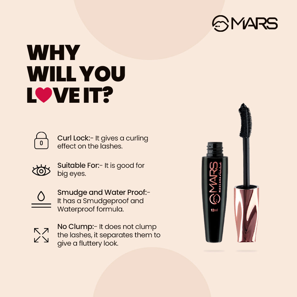 Smudge & Water Proof Mascara | Fabulash Mascara - Shop authentic Indian Beauty by MARS Cosmetics