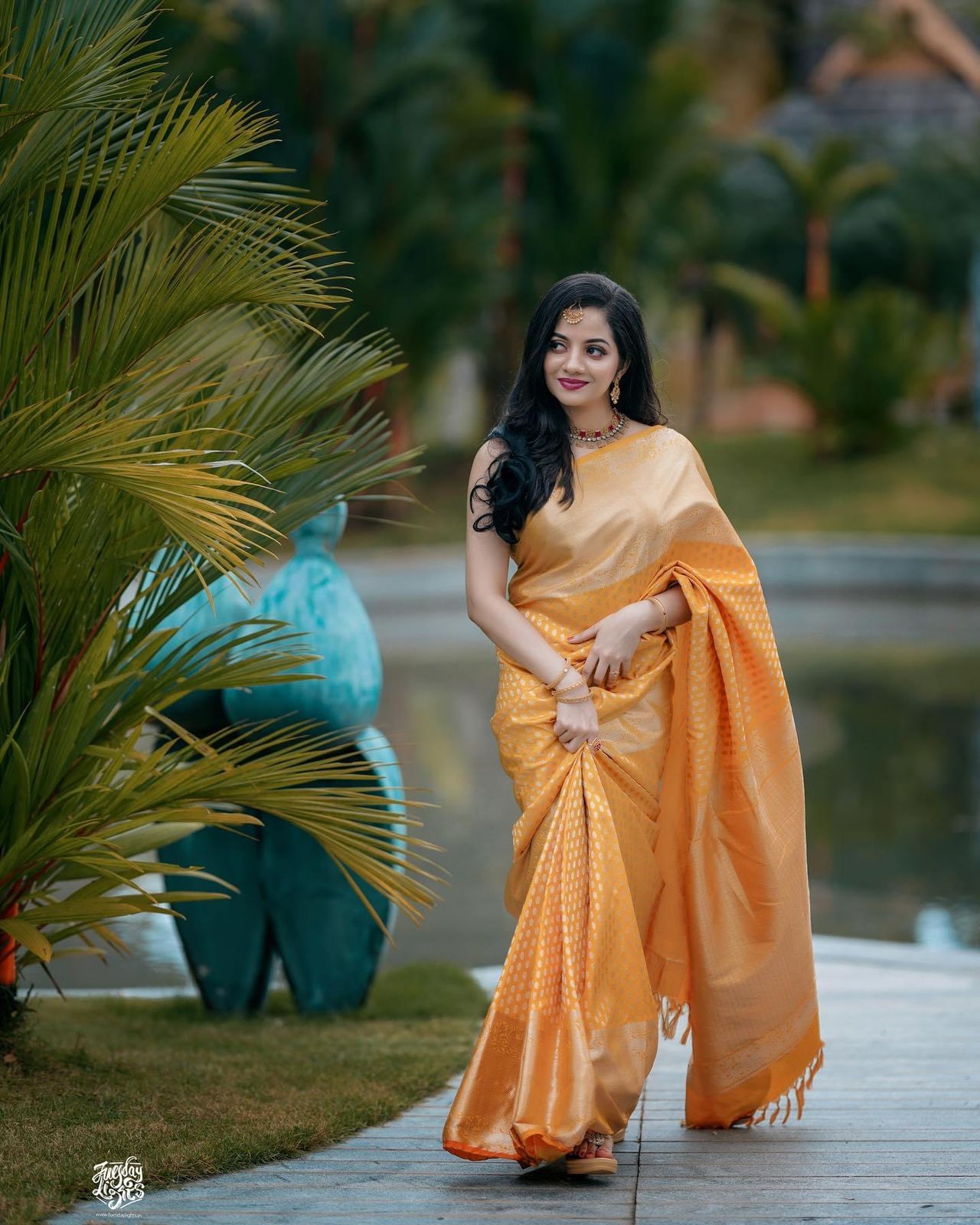 Beleaguer Yellow Soft Banarasi Silk Saree With Breathtaking Blouse Pie - Shop authentic Indian Women's Fashion by Silk Folks