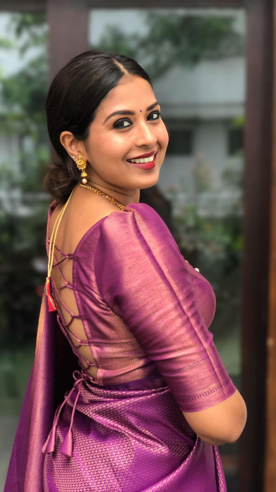 Wonderful Purple Soft Kanjivaram Silk Saree With Precious Blouse Piece - Shop authentic Indian Women's Fashion by Silk Folks