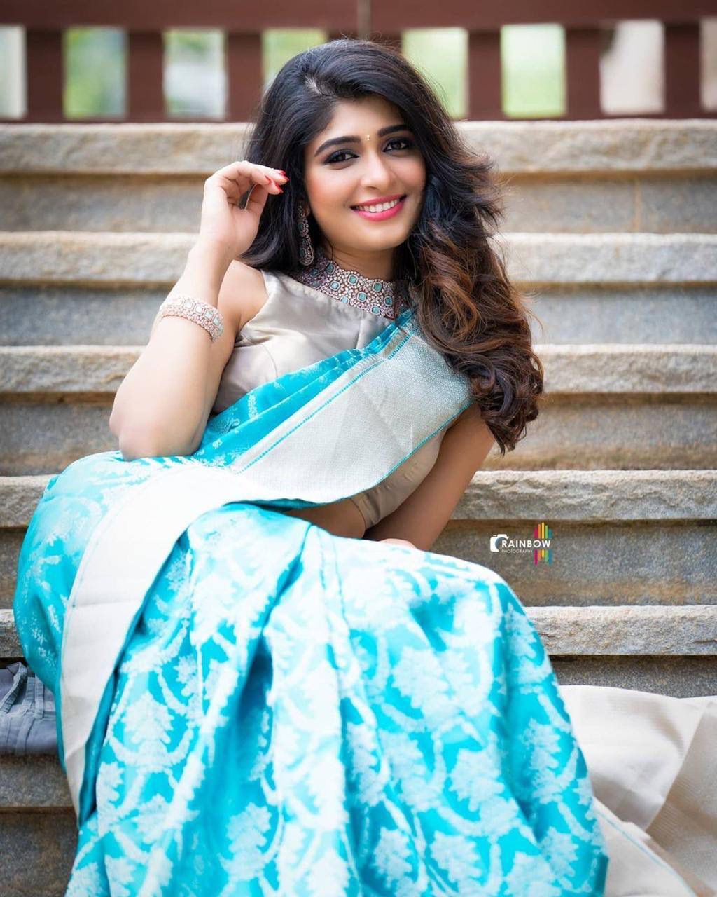 Outstanding Firozi Soft Banarasi Silk Saree With Prettiest Blouse Piec - Shop authentic Indian Women's Fashion by Silk Folks