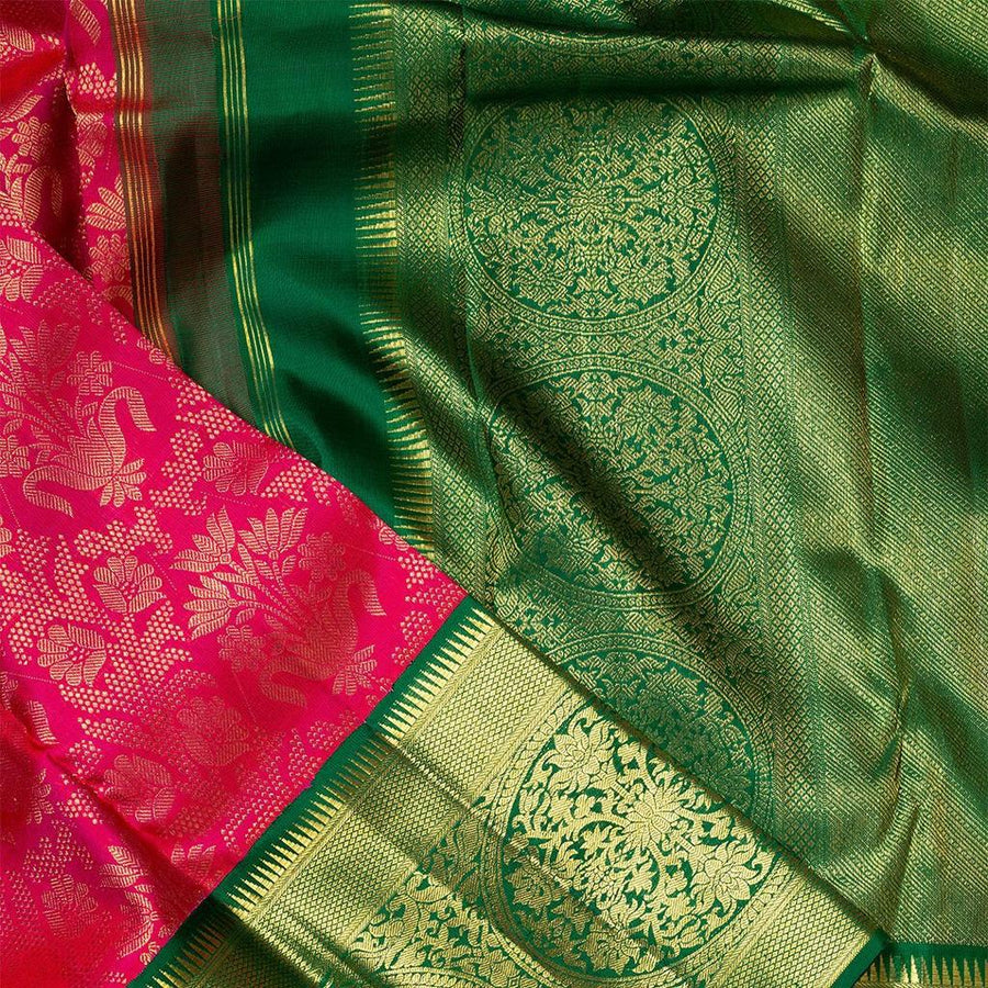 Innovative Dark Pink Soft Banarasi Silk Saree With Demesne Two Blouse  - Shop authentic Indian Women's Fashion by Silk Folks