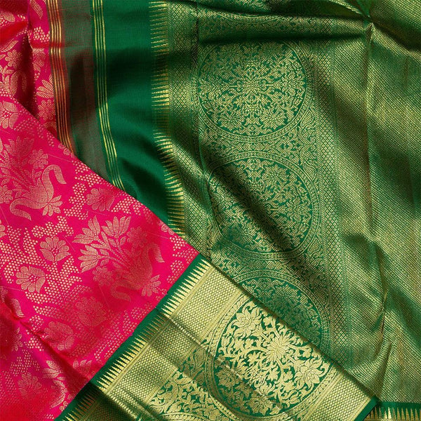 Innovative Dark Pink Soft Banarasi Silk Saree With Demesne Two Blouse  - Shop authentic Indian Women's Fashion by Silk Folks