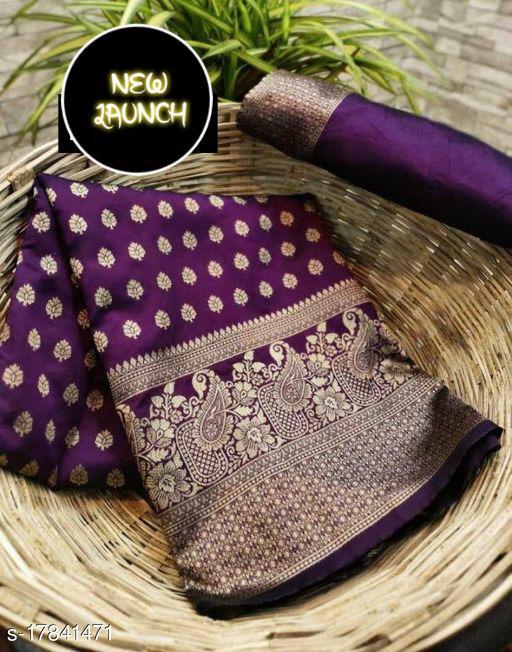 Scrumptious Purple Soft Banarasi Silk Saree With Bewitching Blouse Pie - Shop authentic Indian Women's Fashion by Silk Folks