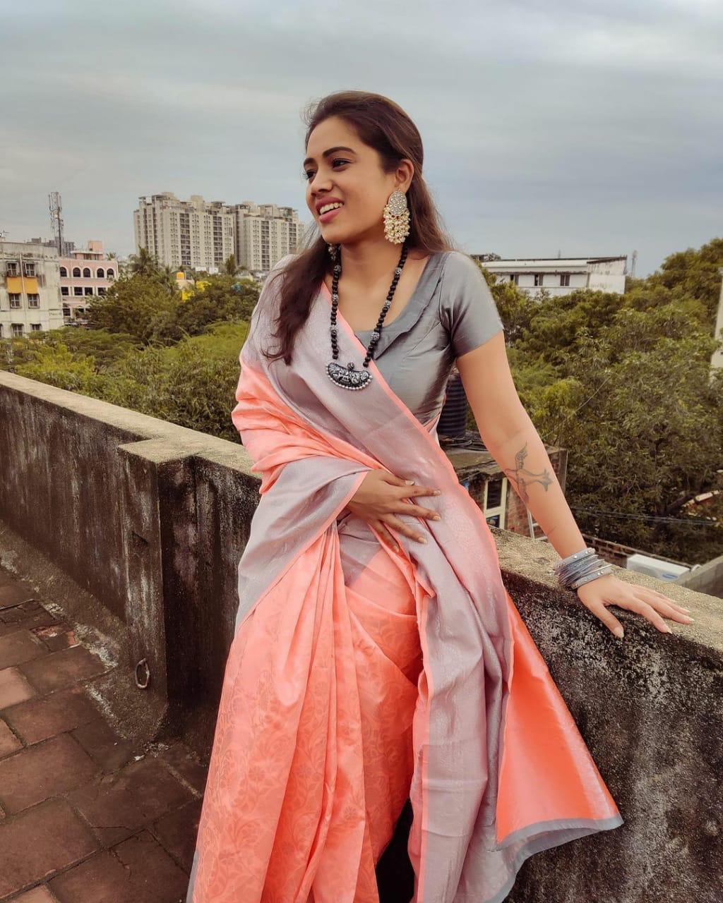 Sophisticated Pink Soft Silk Saree With Outstanding Blouse Piece - Shop authentic Indian Women's Fashion by Silk Folks