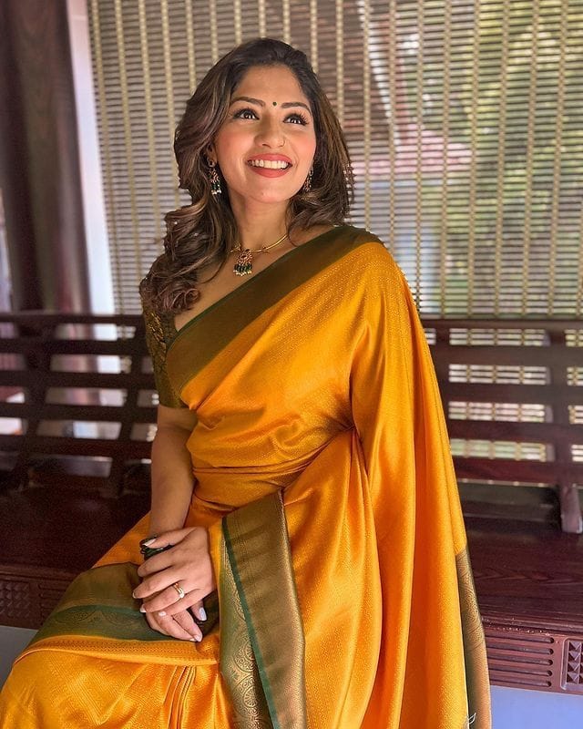 Bewitching Yellow Soft Silk Saree with Lissome Blouse Piece - Shop authentic Indian Women's Fashion by Silk Folks