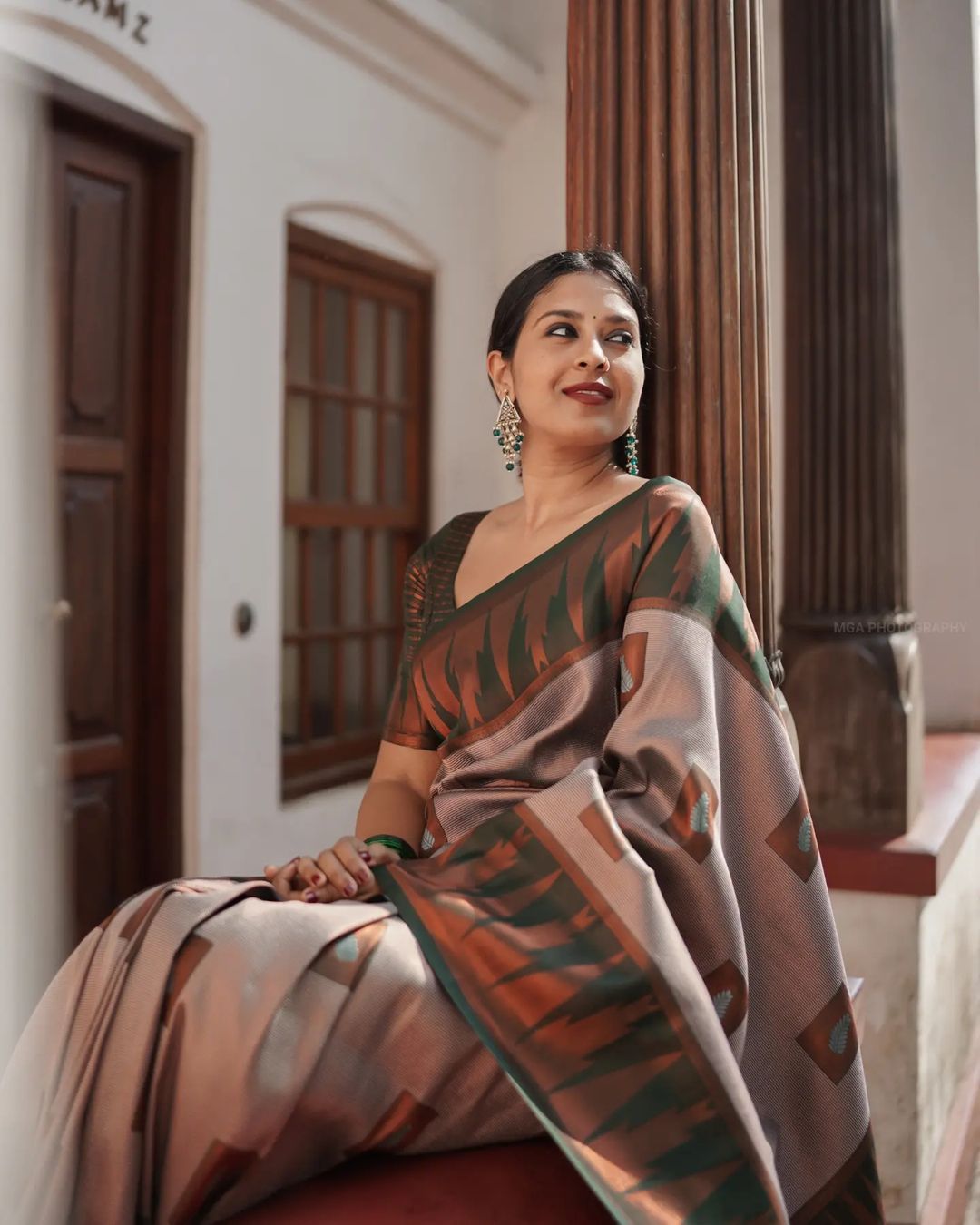 Luxuriant Grey Soft Silk Saree With Panoply Blouse Piece - Shop authentic Indian Women's Fashion by Silk Folks