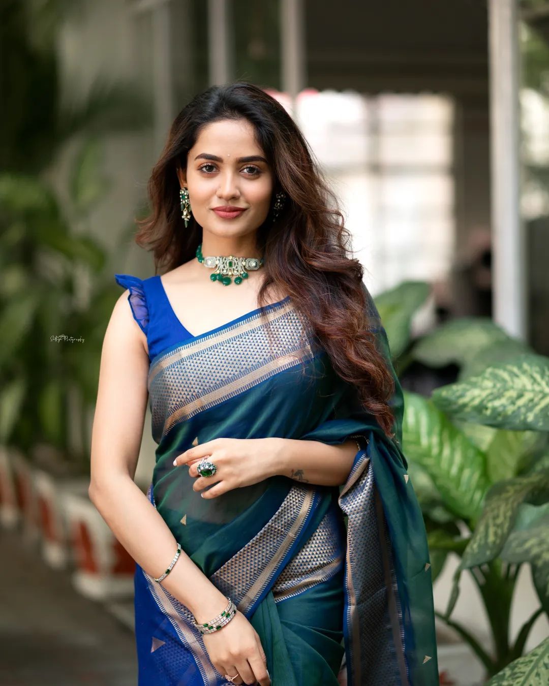 Outstanding Rama Soft Silk Saree With Snazzy Blouse Piece - Shop authentic Indian Women's Fashion by Silk Folks