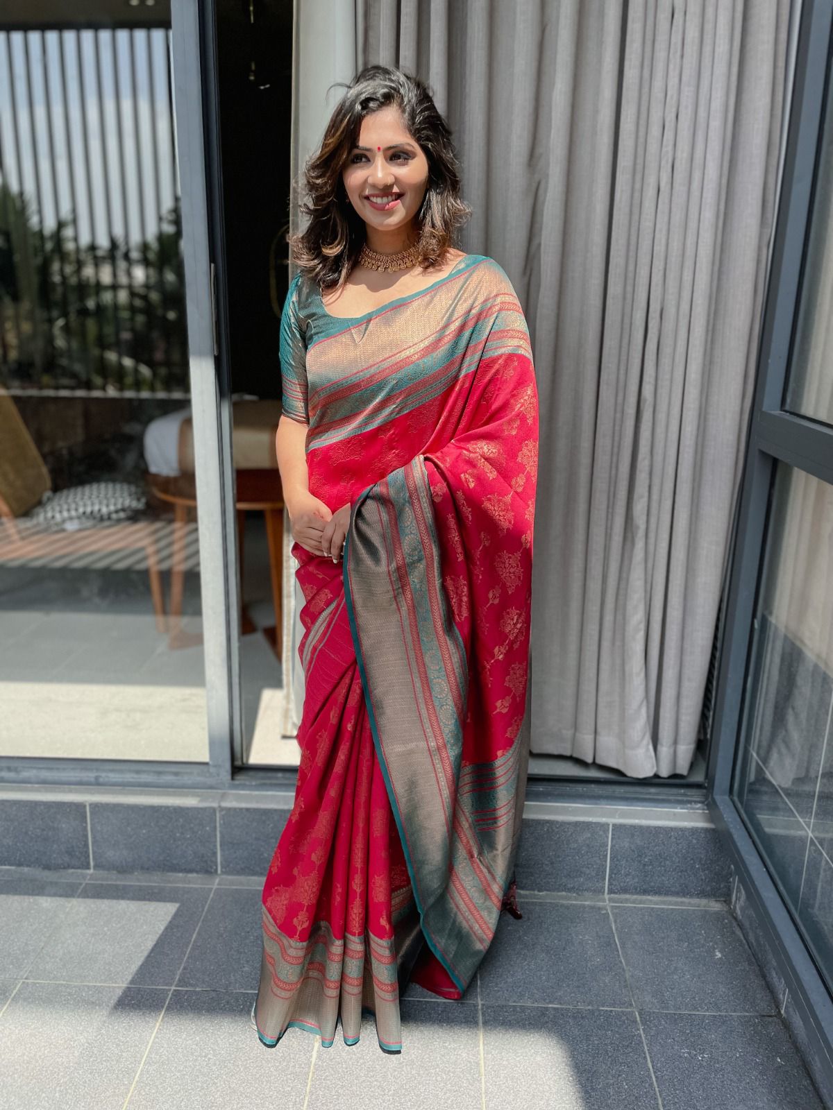 Prettiest Maroon Soft Banarasi Silk Saree With Hypnotic Blouse Piece - Shop authentic Indian Women's Fashion by Silk Folks
