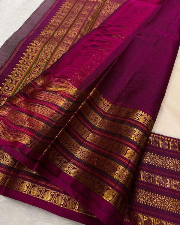 Sumptuous Off White Soft Silk Saree With Phenomenal Blouse Piece - Shop authentic Indian Women's Fashion by Silk Folks