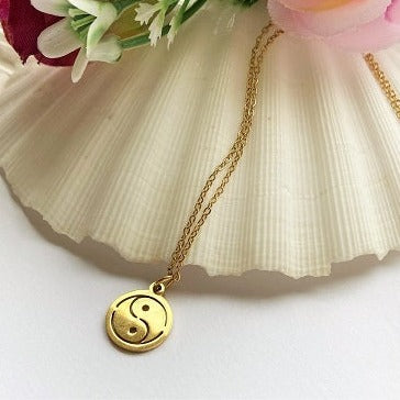 Yin-yang necklace - Gold - Shop authentic Indian Women's Fashion by Salty