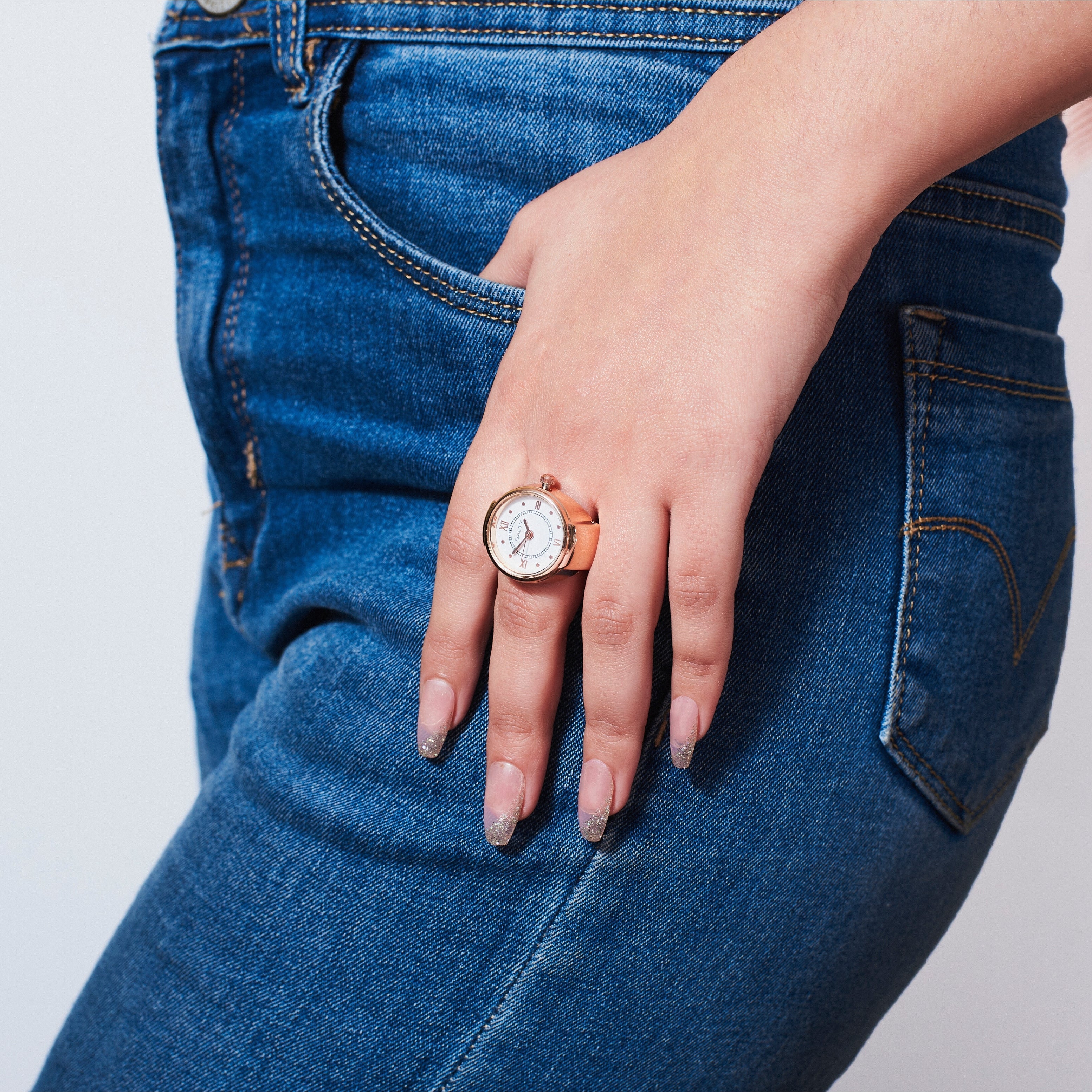 Girl Boss Salty Watch Ring - Rose Gold - Shop authentic Indian Women's Fashion by Salty