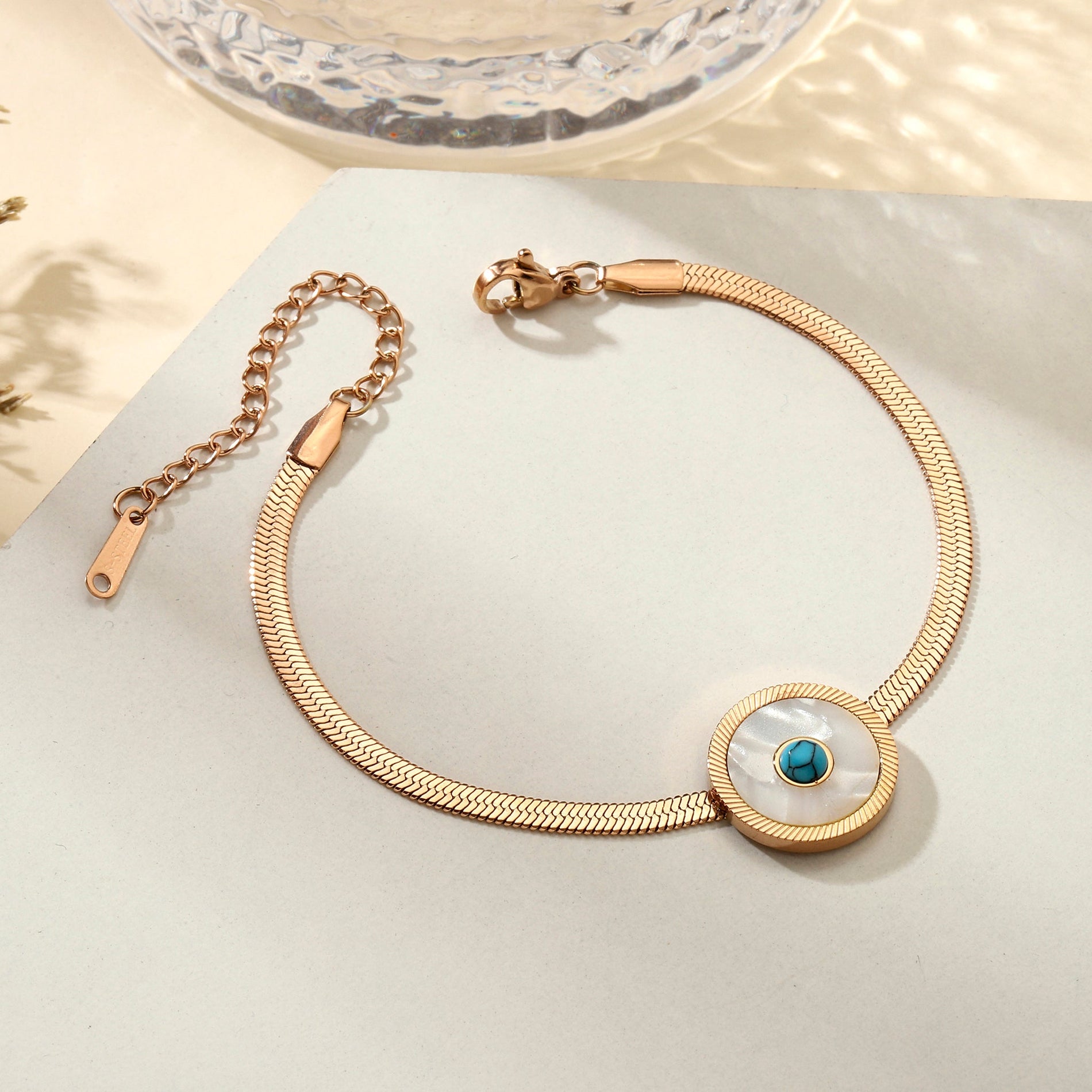 Eye of Protection Rose Gold Bracelet - Shop authentic Indian Women's Fashion by Salty
