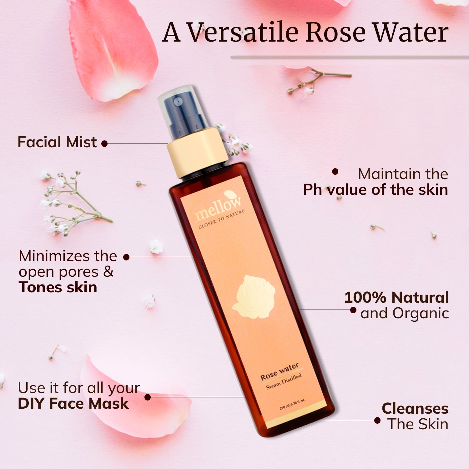 Mellow Rose Water - Shop authentic Indian Beauty by Mellow
