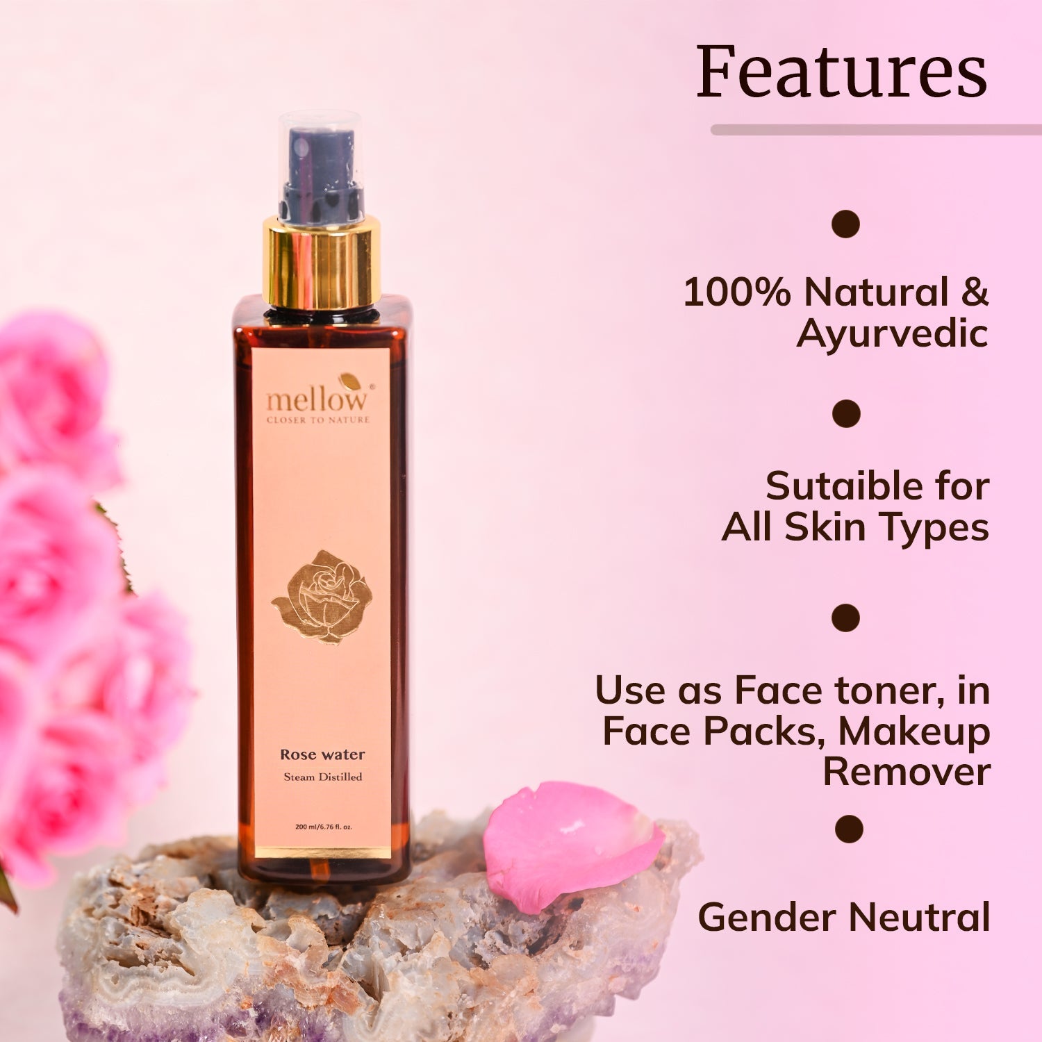 Mellow Rose Water - Shop authentic Indian Beauty by Mellow