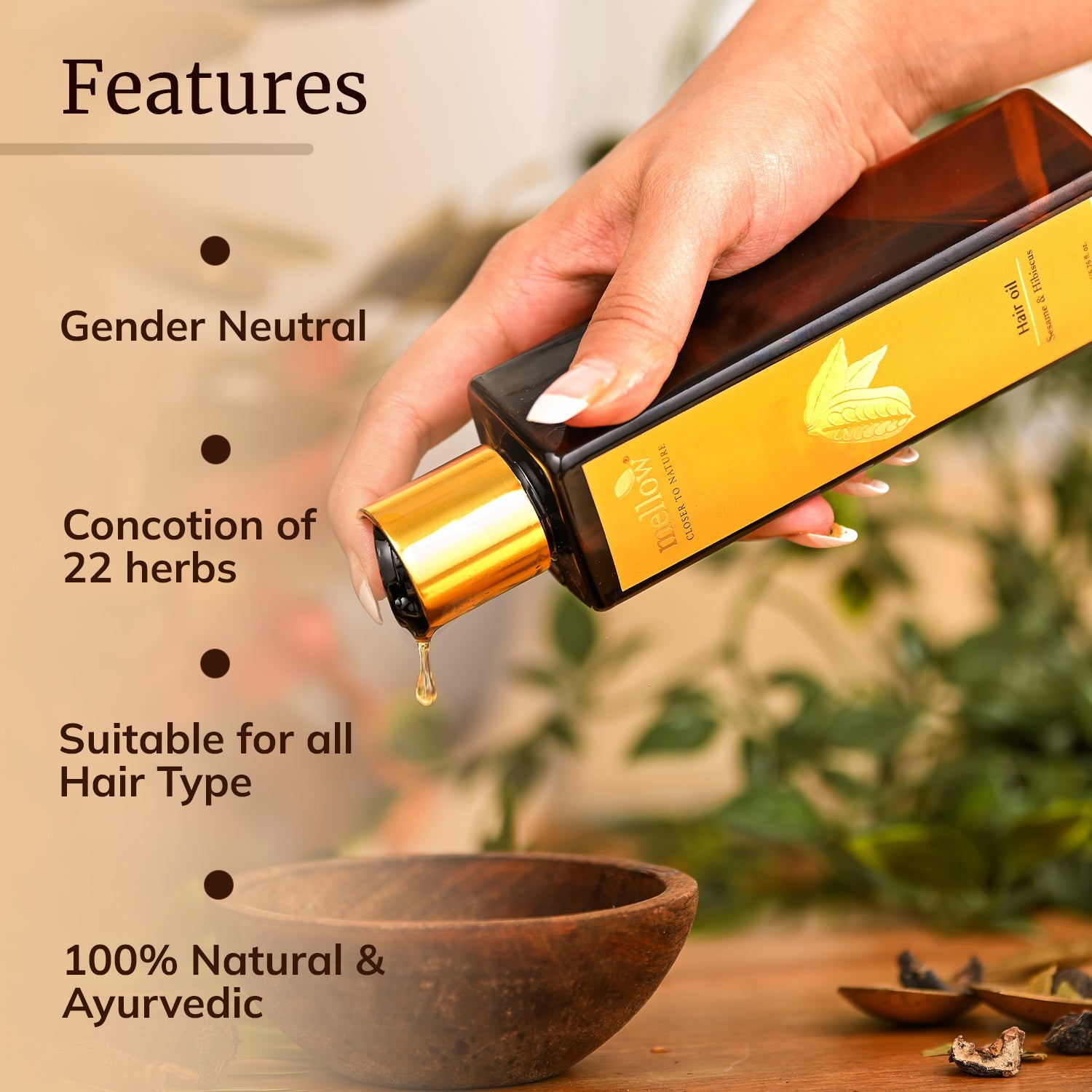 Sesame and Hibiscus Hair Oil - Shop authentic Indian Beauty by Mellow