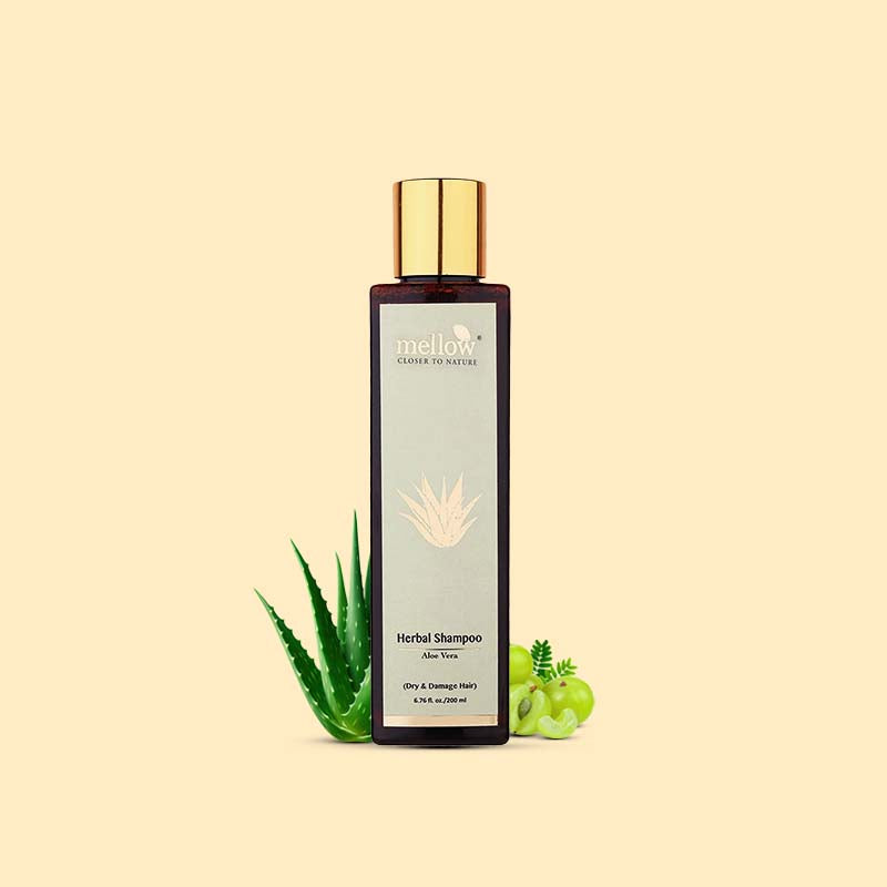 Herbal Aloevera Shampoo for Dry and Damaged hair - Shop authentic Indian Beauty by Mellow