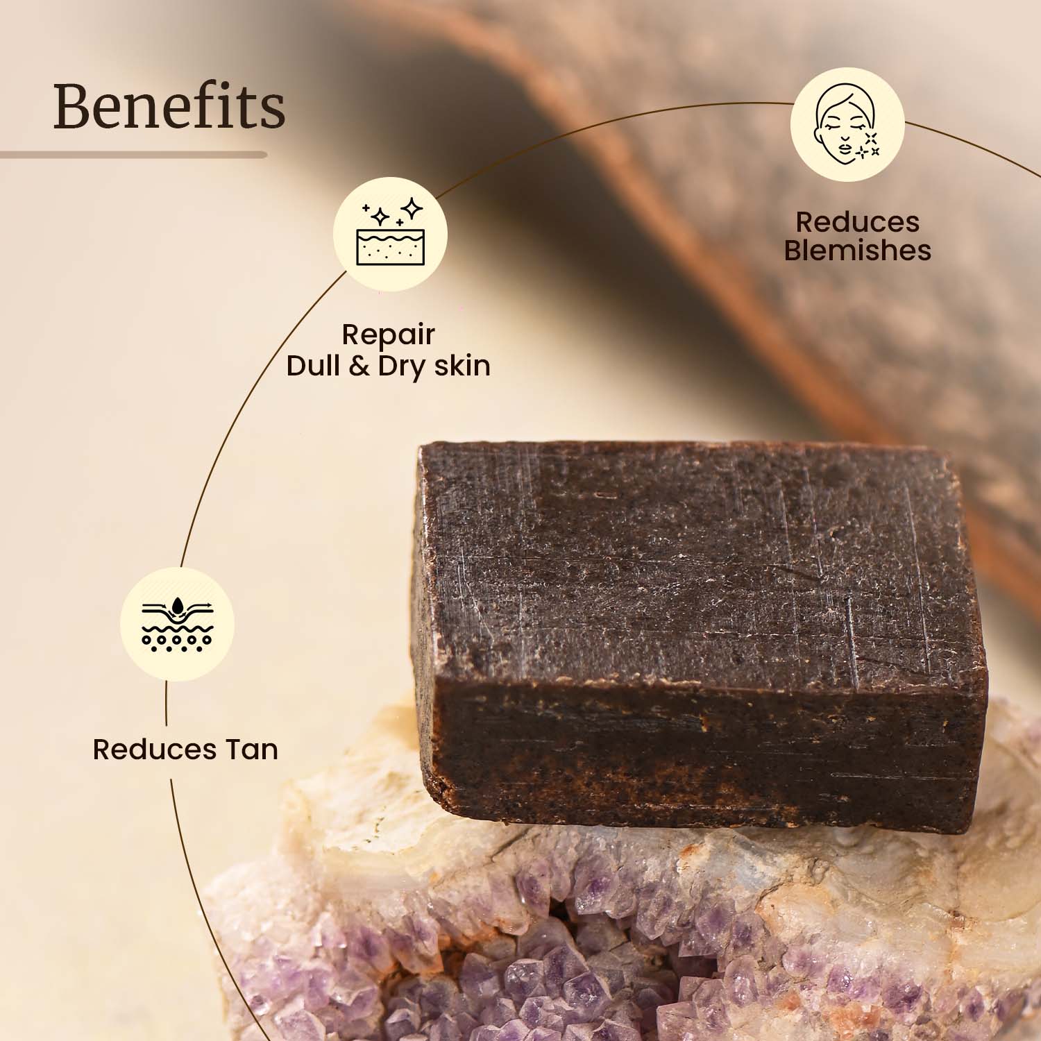 Chocolate and Almond Khali Body Scrub Soap - Shop authentic Indian Beauty by Mellow