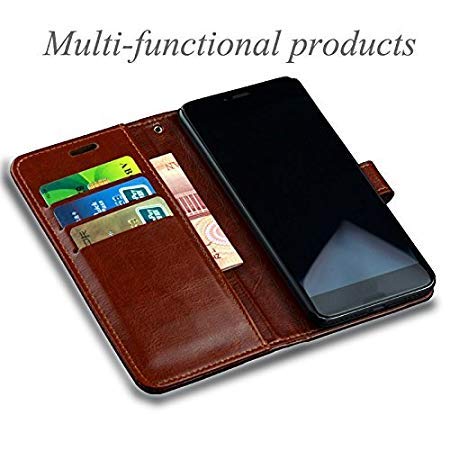 Samsung Galaxy J6 /J6 Prime Premium Leather Kickstand Wallet Flip Case - Shop authentic Indian Electronics by Havein