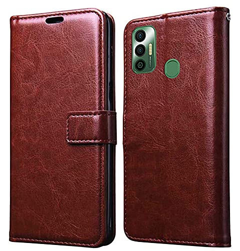 Tecno Spark 7 Leather Flip Cover - Shop authentic Indian Electronics by Havein