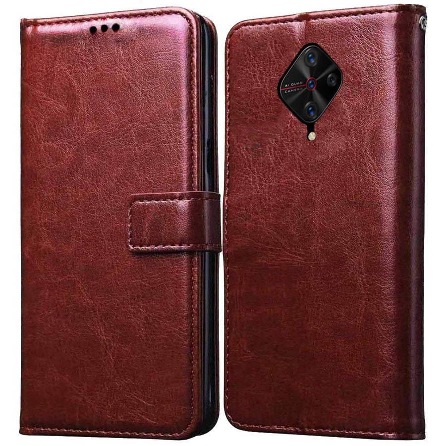 Vivo S1 pro Leather Flip Cover - Shop authentic Indian Electronics by Havein