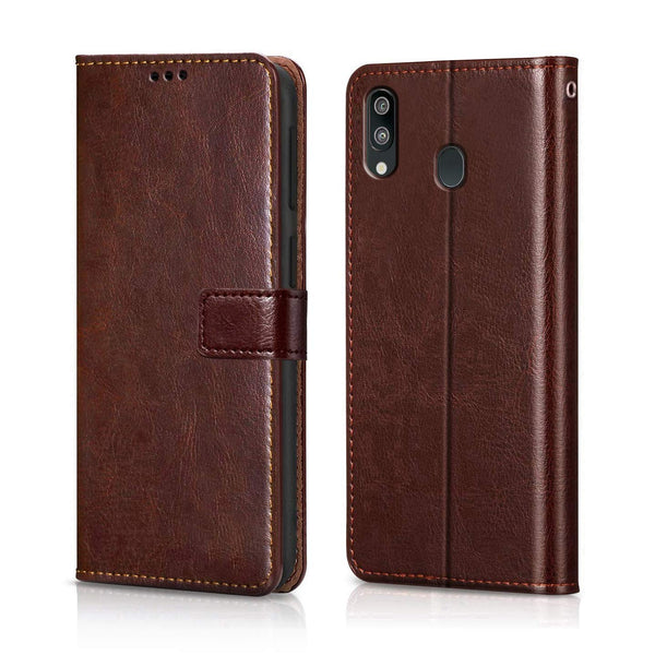 Samsung Galaxy M20 Leather Flip Cover - Shop authentic Indian Electronics by Havein