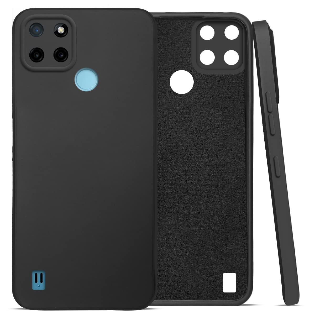 Realme C21Y-C25Y Back Cover (Silicone + Inner Side Cloth) - Shop authentic Indian Electronics by Havein