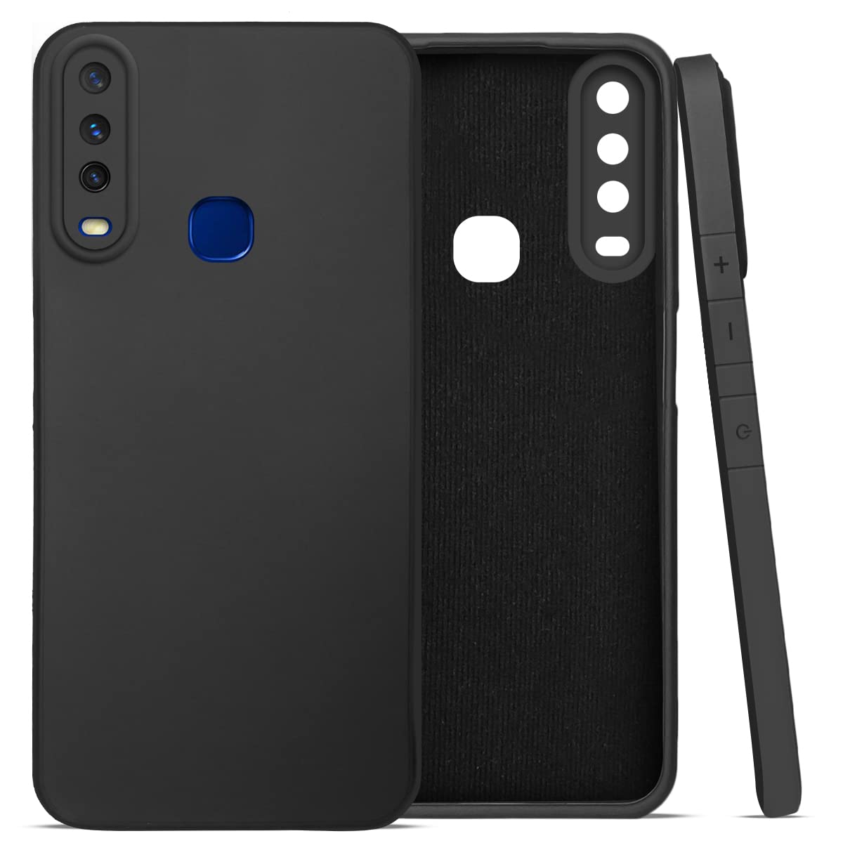 Vivo Y12-Y17-Y15 Back Cover (Silicone + Inner Side Cloth) - Shop authentic Indian Electronics by Havein