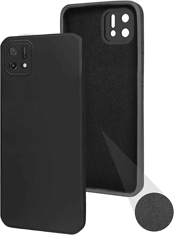 Oppo A16K Silicone + Cloth Back cover - Shop authentic Indian Electronics by Havein