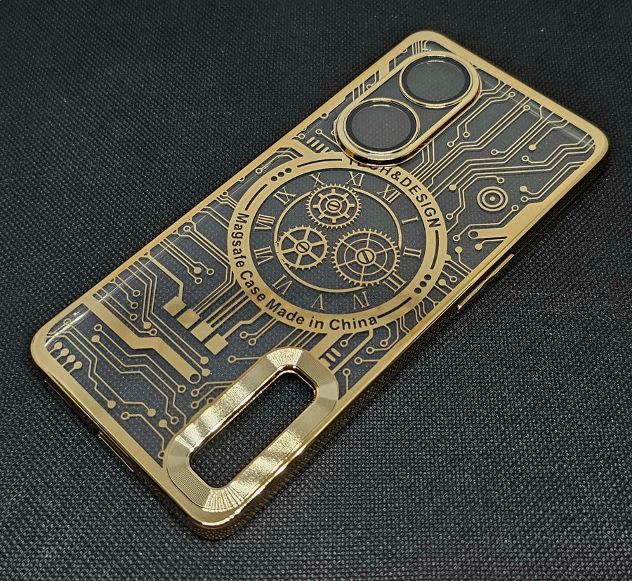 Oppo Reno 8T  Back Cover with CD Watch Machine Design - Shop authentic Indian Electronics by Havein