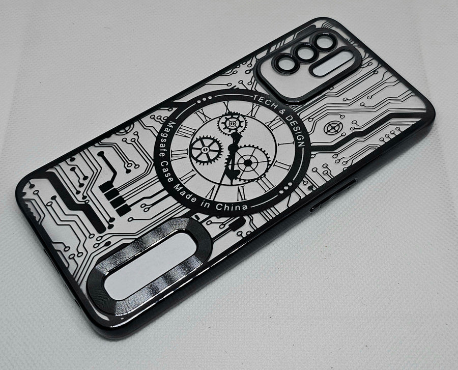 Oppo F19 pro plus Back Cover with CD Watch Machine Design - Shop authentic Indian Electronics by Havein