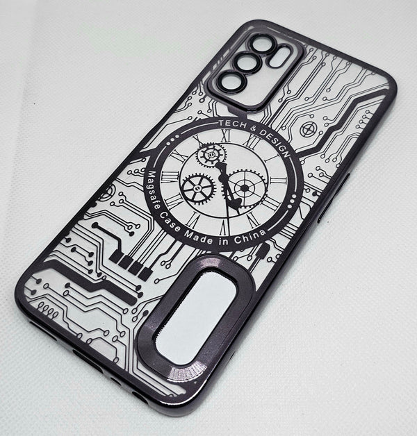 Oppo A16  CD Watch Machine Design Back Cover - Shop authentic Indian Electronics by Havein