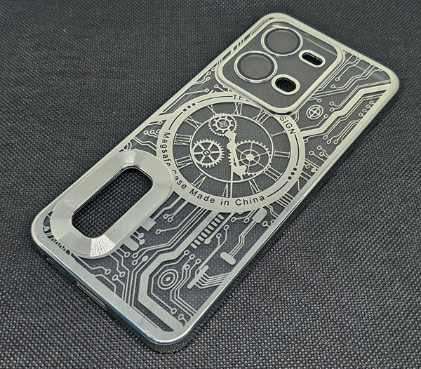 Vivo V25 CD Watch Machine Design Back Cover - Shop authentic Indian Electronics by Havein