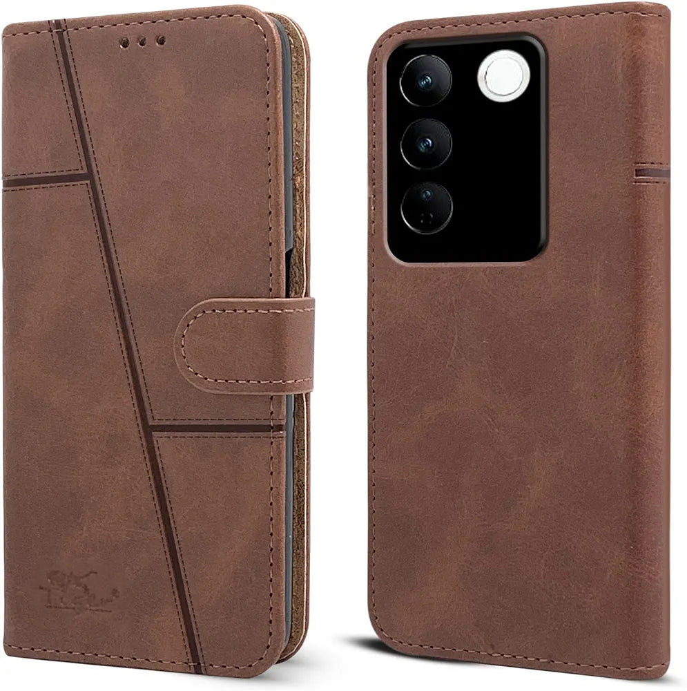 Vivo V27 Leather Flip Cover - Shop authentic Indian Electronics by Havein