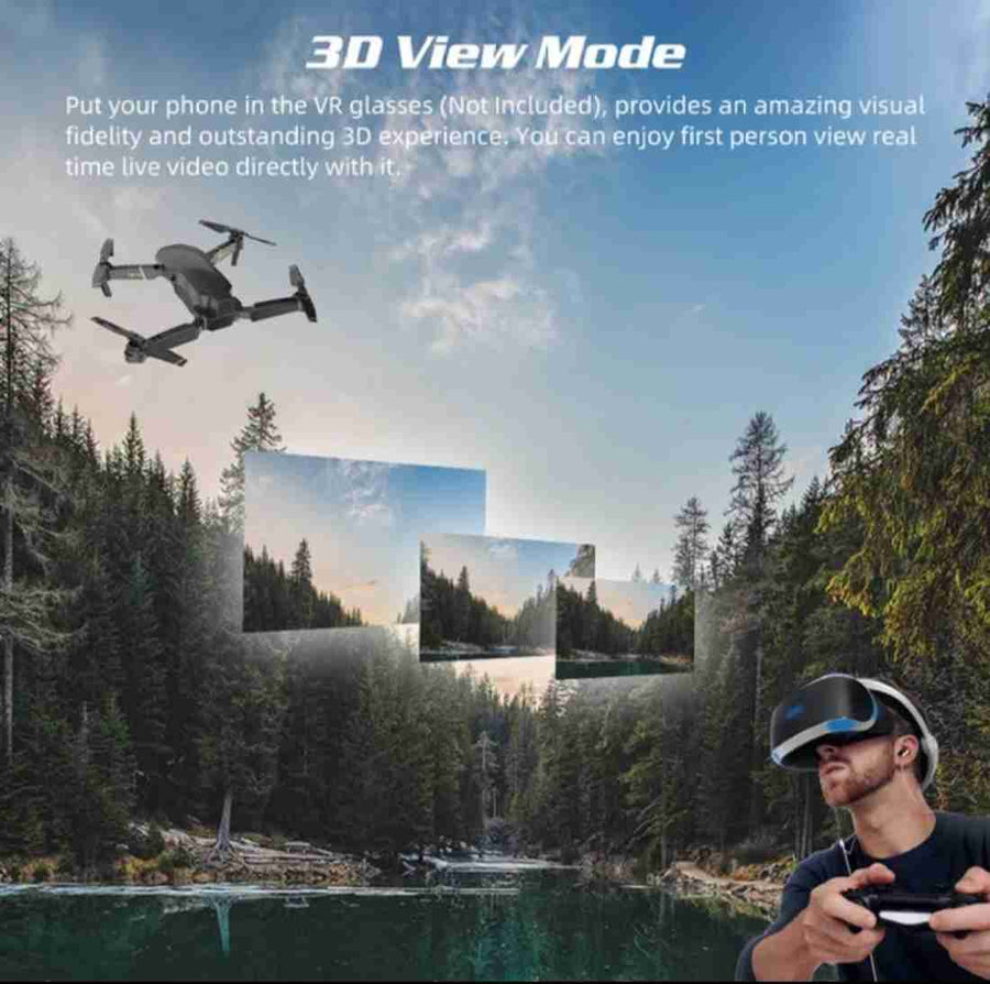 Drone Camera With 4K Mini HD Camera with Wide Angle  fold able wings - Shop authentic Indian Electronics by Havein