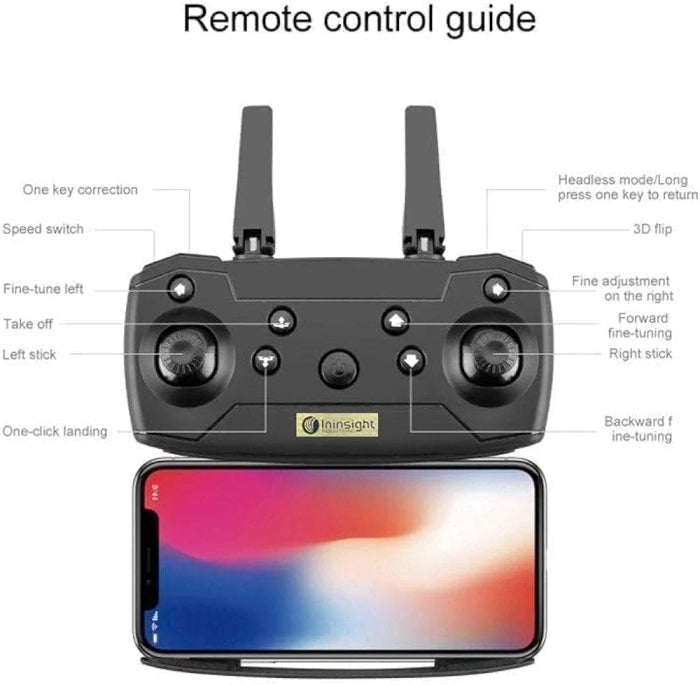 Drone Camera With 4K Mini HD Camera with Wide Angle  fold able wings - Shop authentic Indian Electronics by Havein