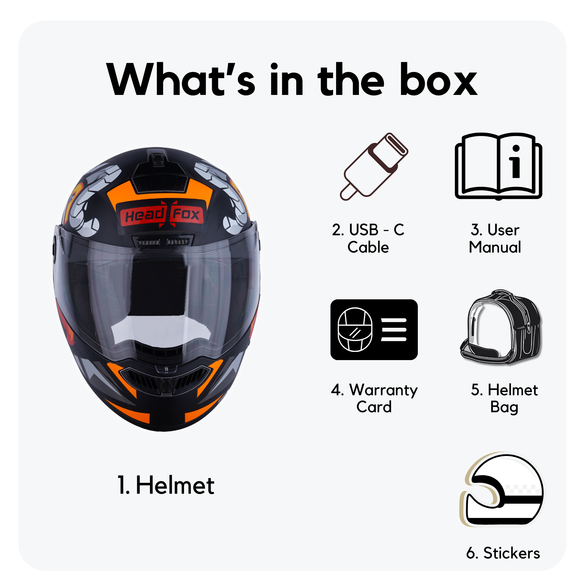 N2 FLASH Air Birdie Orange Smart Bluetooth Flip-Up Single Visor Helmet - Shop authentic Indian Auto Accessories by HeadFox innovations