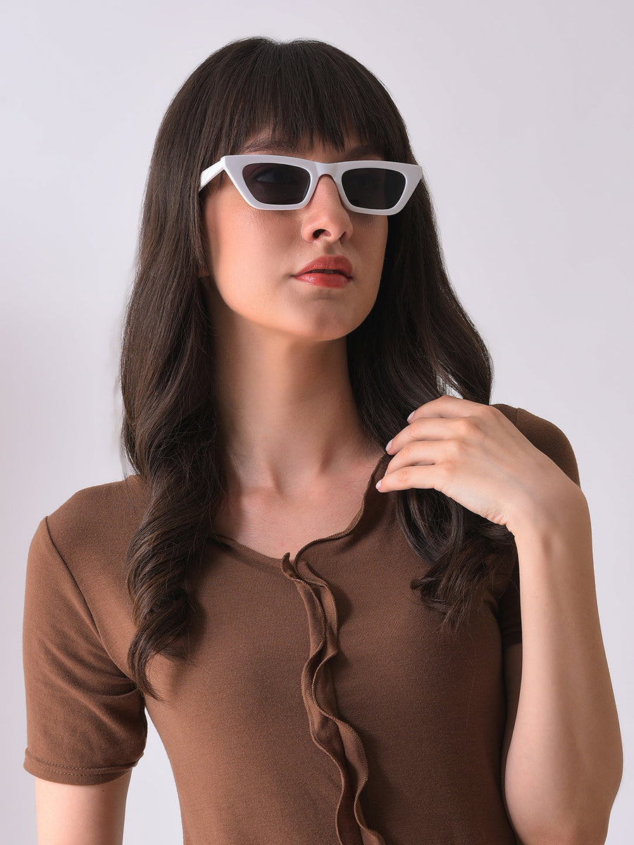 Black Lens White Cateye Sunglasses - Shop authentic Indian Women's Fashion by Haute Sauce