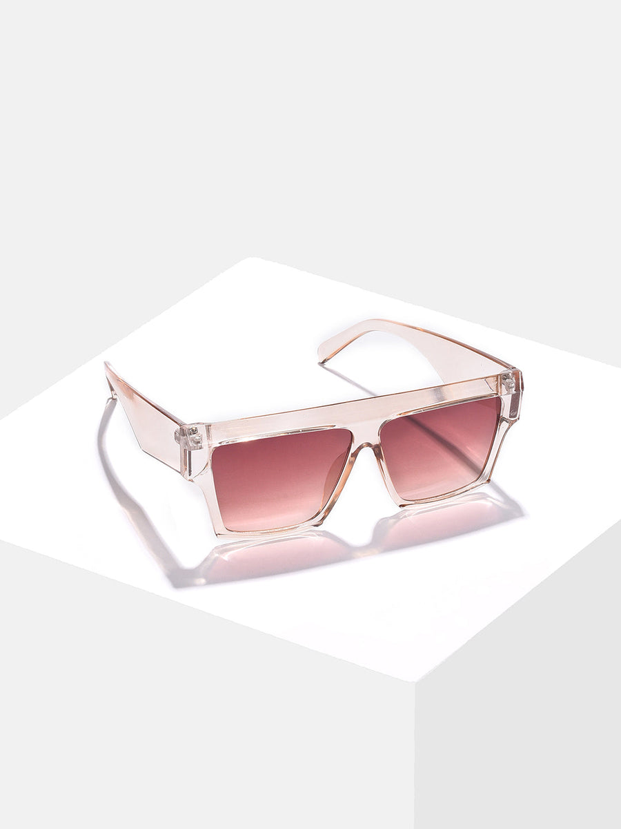 Brown Lens Brown Oversized Sunglasses - Shop authentic Indian Women's Fashion by Haute Sauce