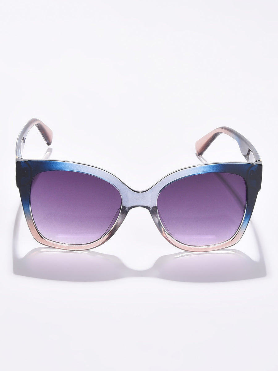 Black Lens Blue Cateye Sunglasses - Shop authentic Indian Women's Fashion by Haute Sauce