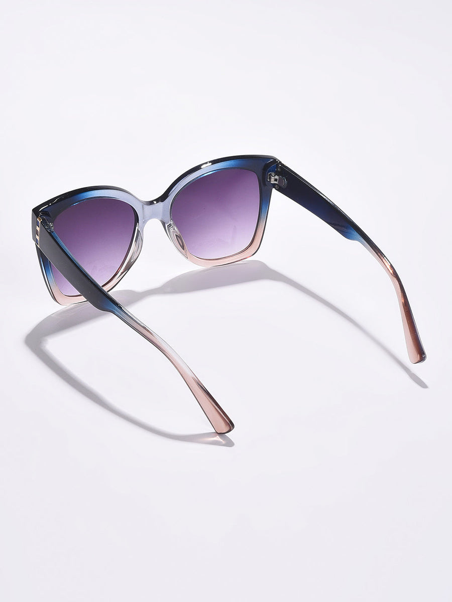 Black Lens Blue Cateye Sunglasses - Shop authentic Indian Women's Fashion by Haute Sauce