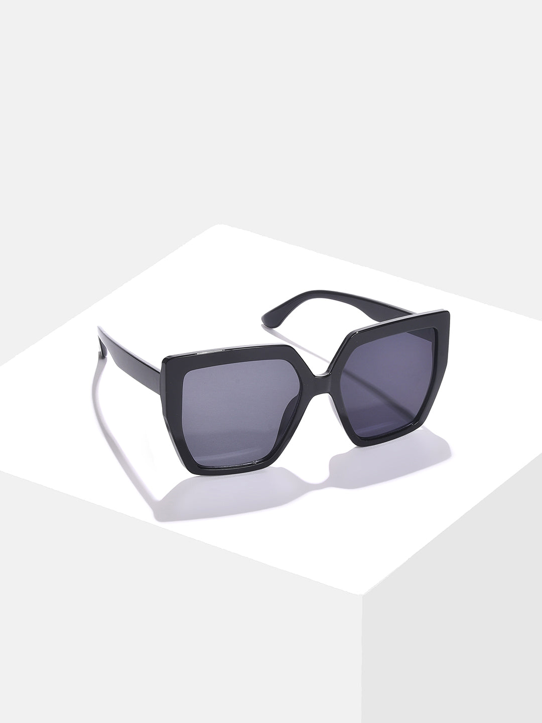 Black Lens Black Oversized Sunglasses - Shop authentic Indian Women's Fashion by Haute Sauce