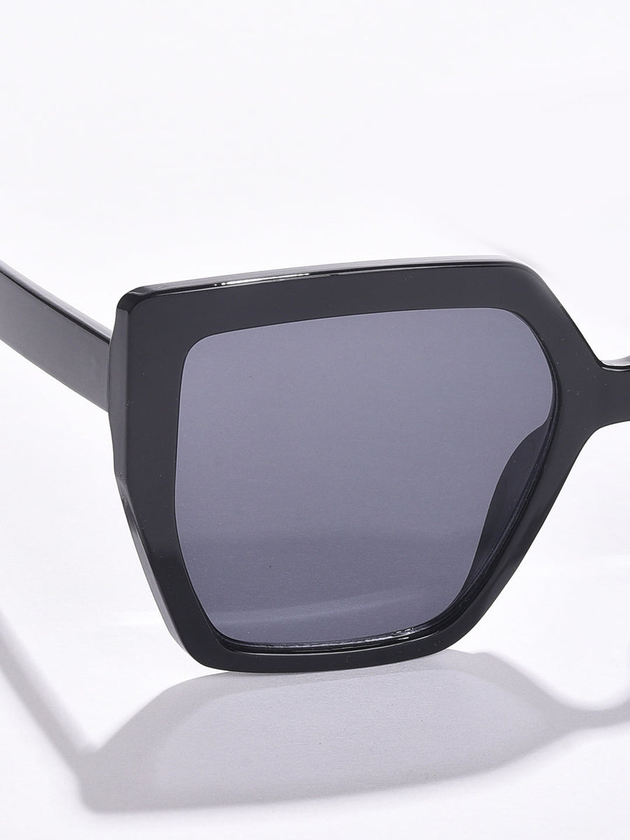 Black Lens Black Oversized Sunglasses - Shop authentic Indian Women's Fashion by Haute Sauce
