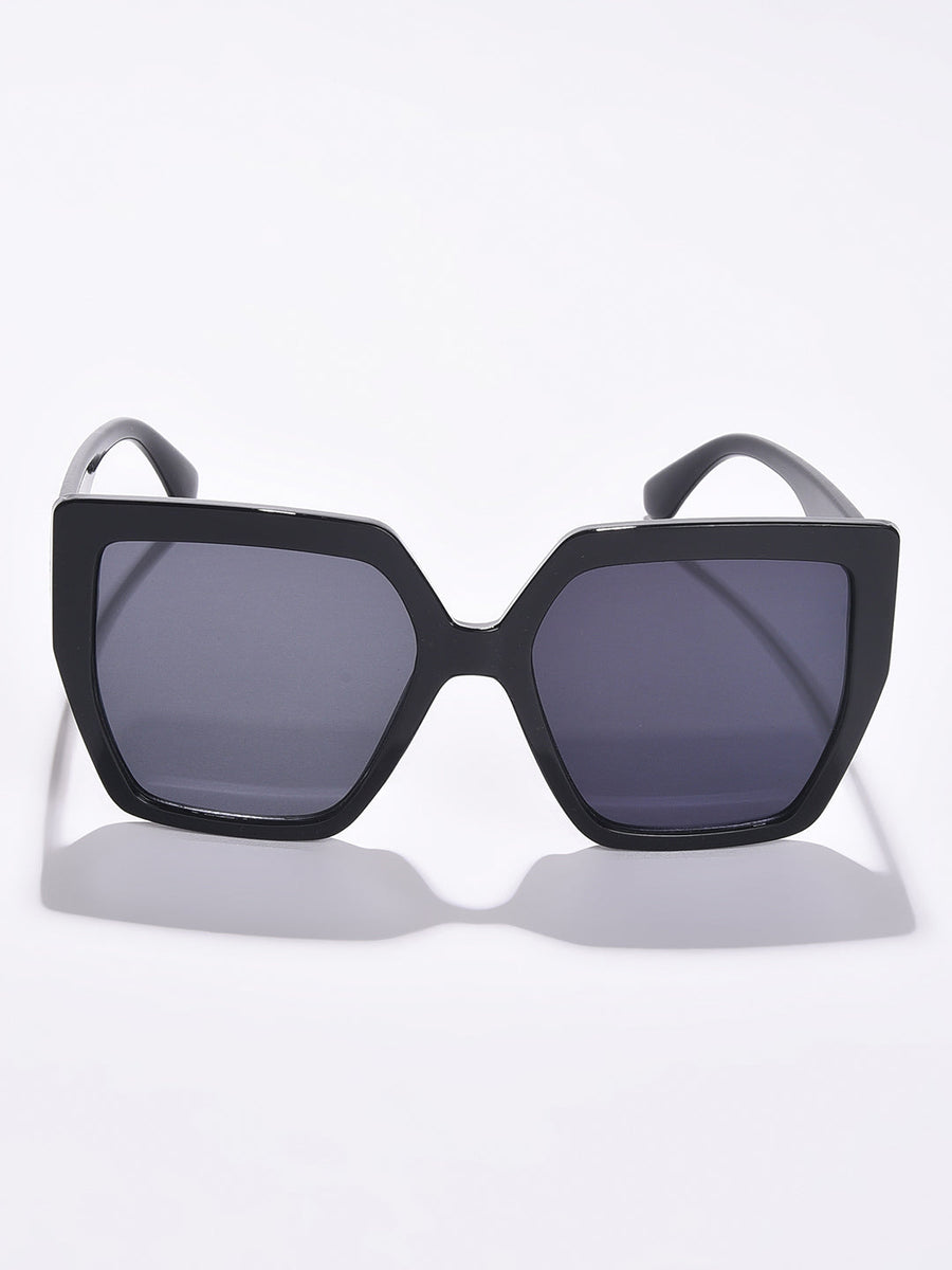 Black Lens Black Oversized Sunglasses - Shop authentic Indian Women's Fashion by Haute Sauce