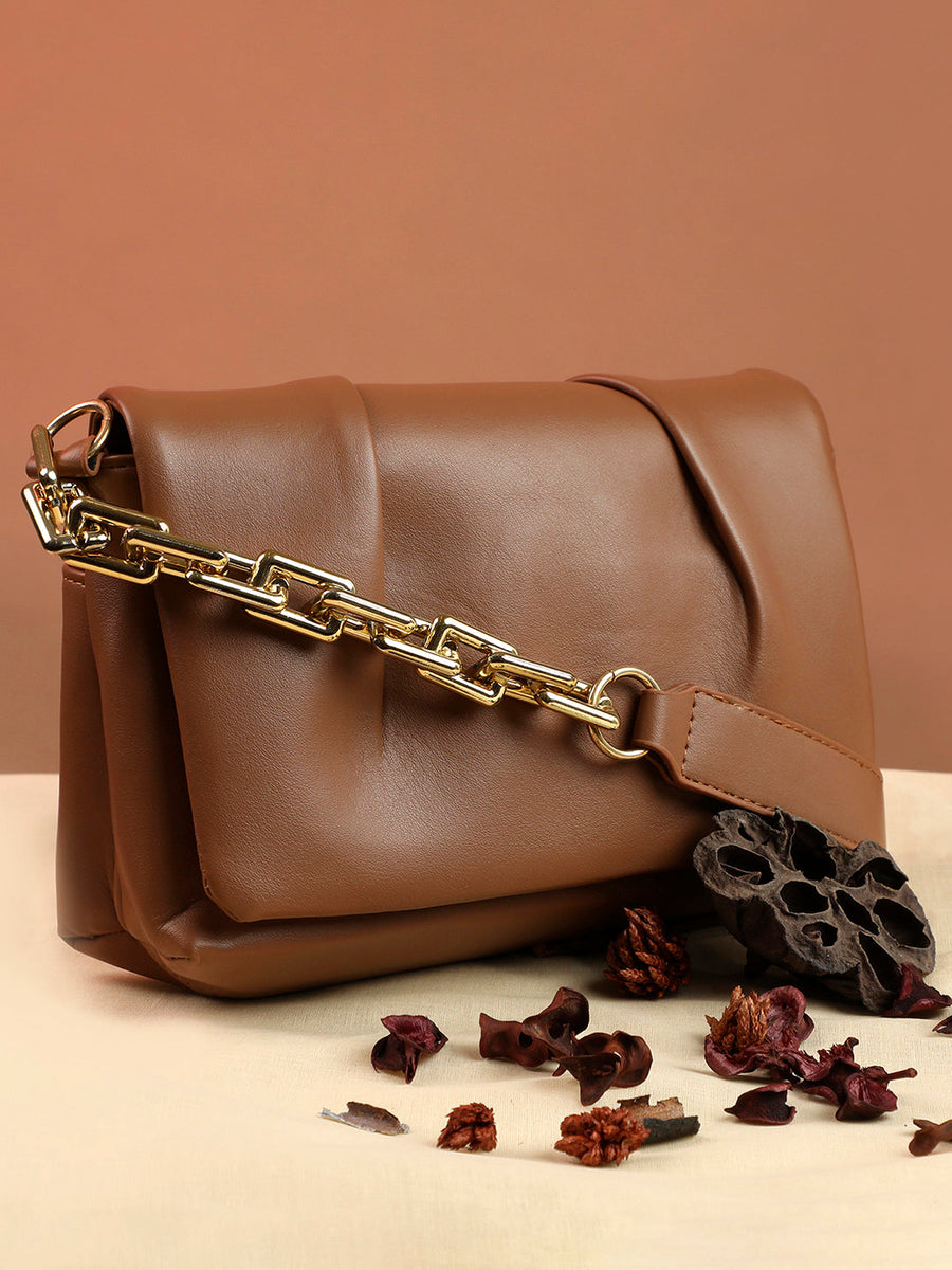 Cocoa Brown Cross Body Bag - Shop authentic Indian Women's Fashion by Haute Sauce