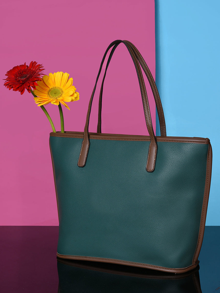 Green Glamour Tote Bag Set - Shop authentic Indian Women's Fashion by Haute Sauce