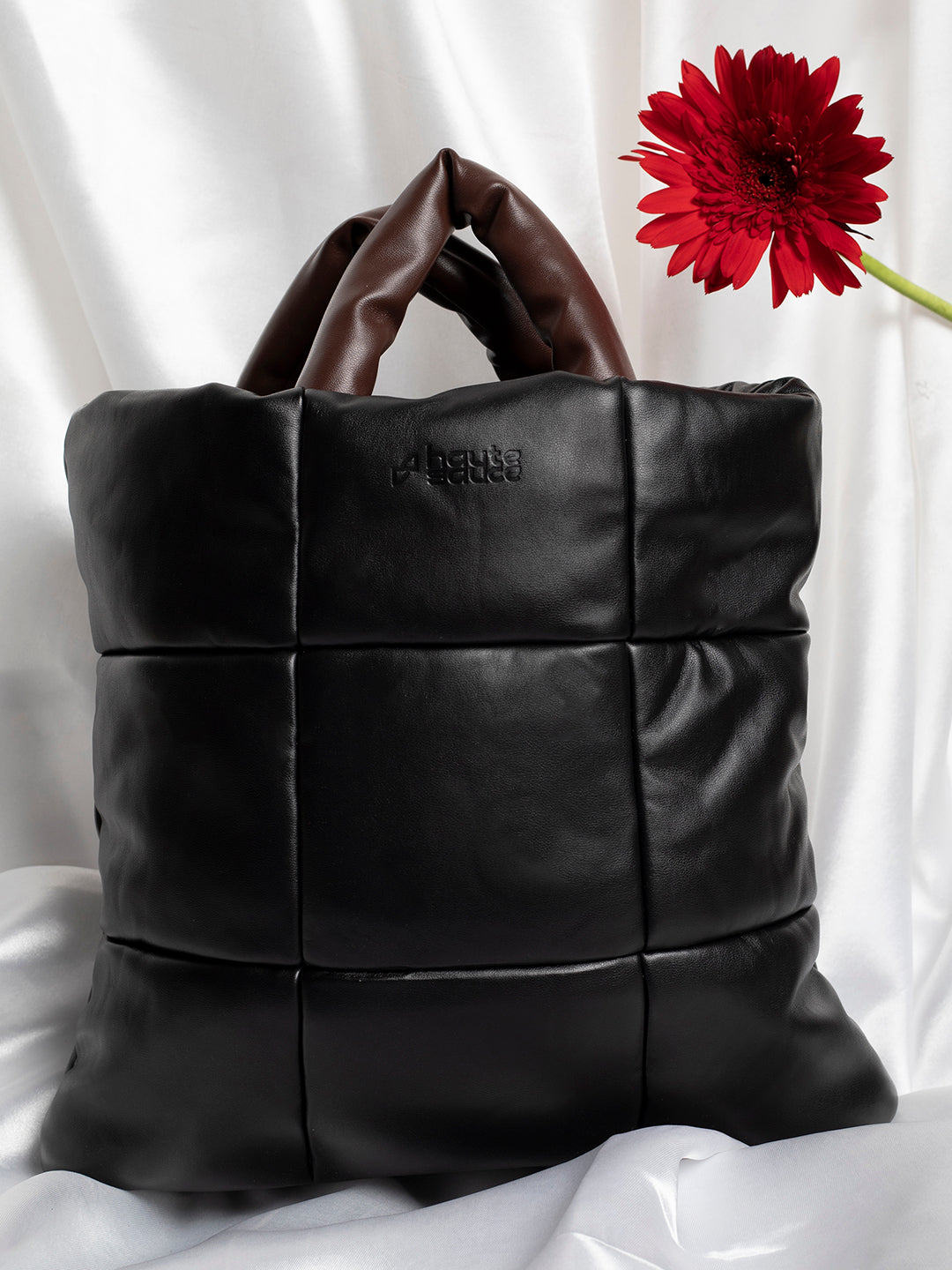 Mystical Quilted Black Tote Bag - Shop authentic Indian Women's Fashion by Haute Sauce
