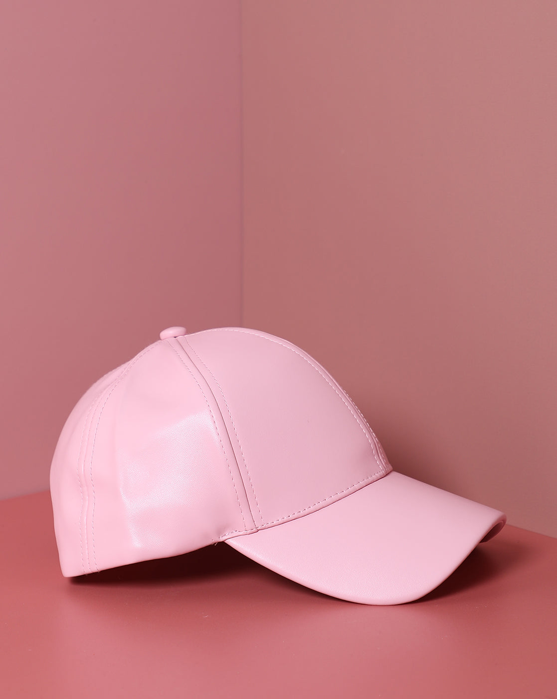 Pink Solid Baseball Cap - Shop authentic Indian Women's Fashion by Haute Sauce