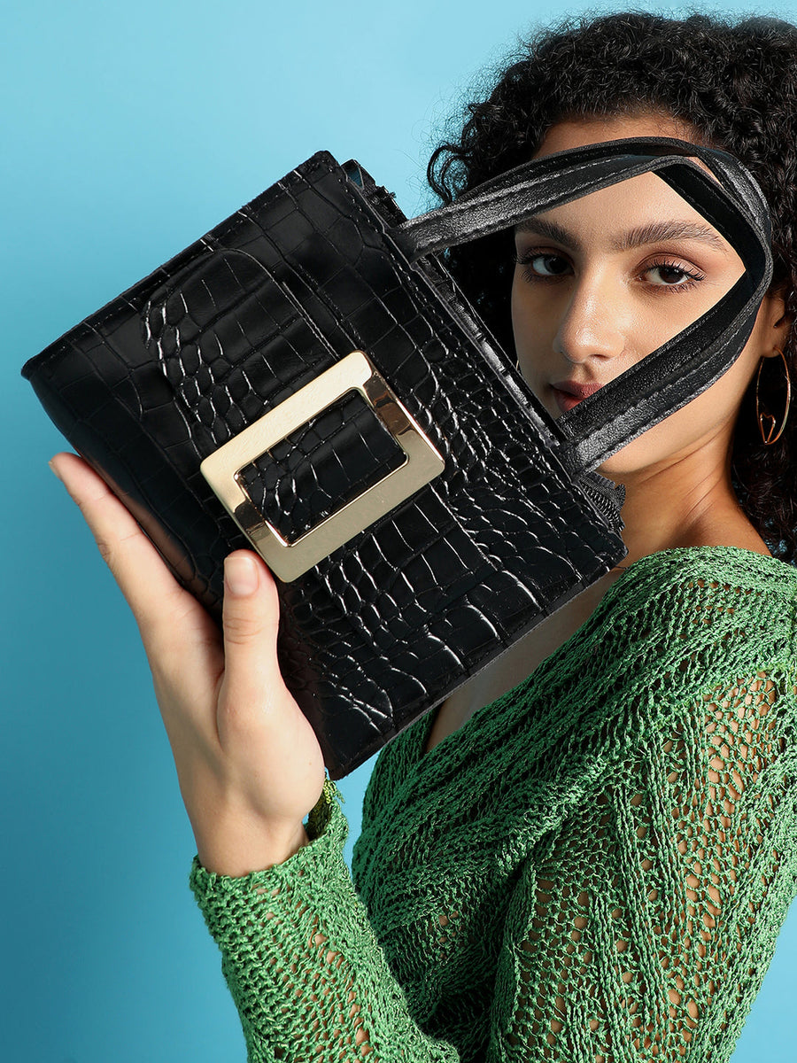 Lizzie Black Mini Bag - Shop authentic Indian Women's Fashion by Haute Sauce