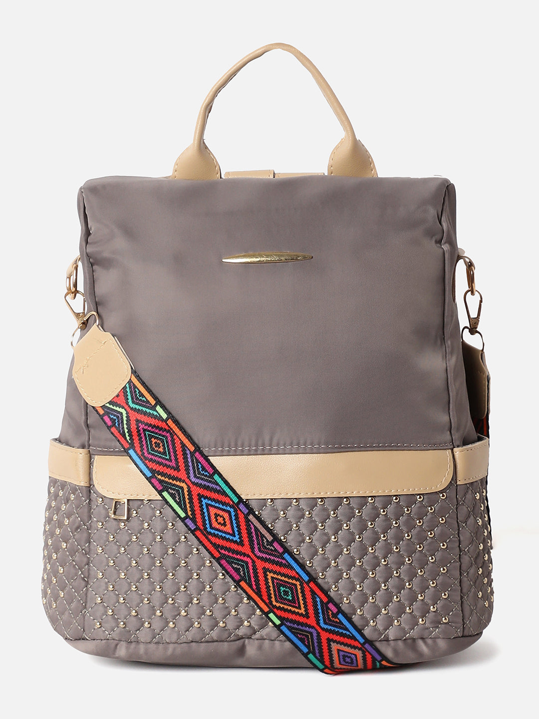 Stellar Light Grey Backpack - Shop authentic Indian Women's Fashion by Haute Sauce