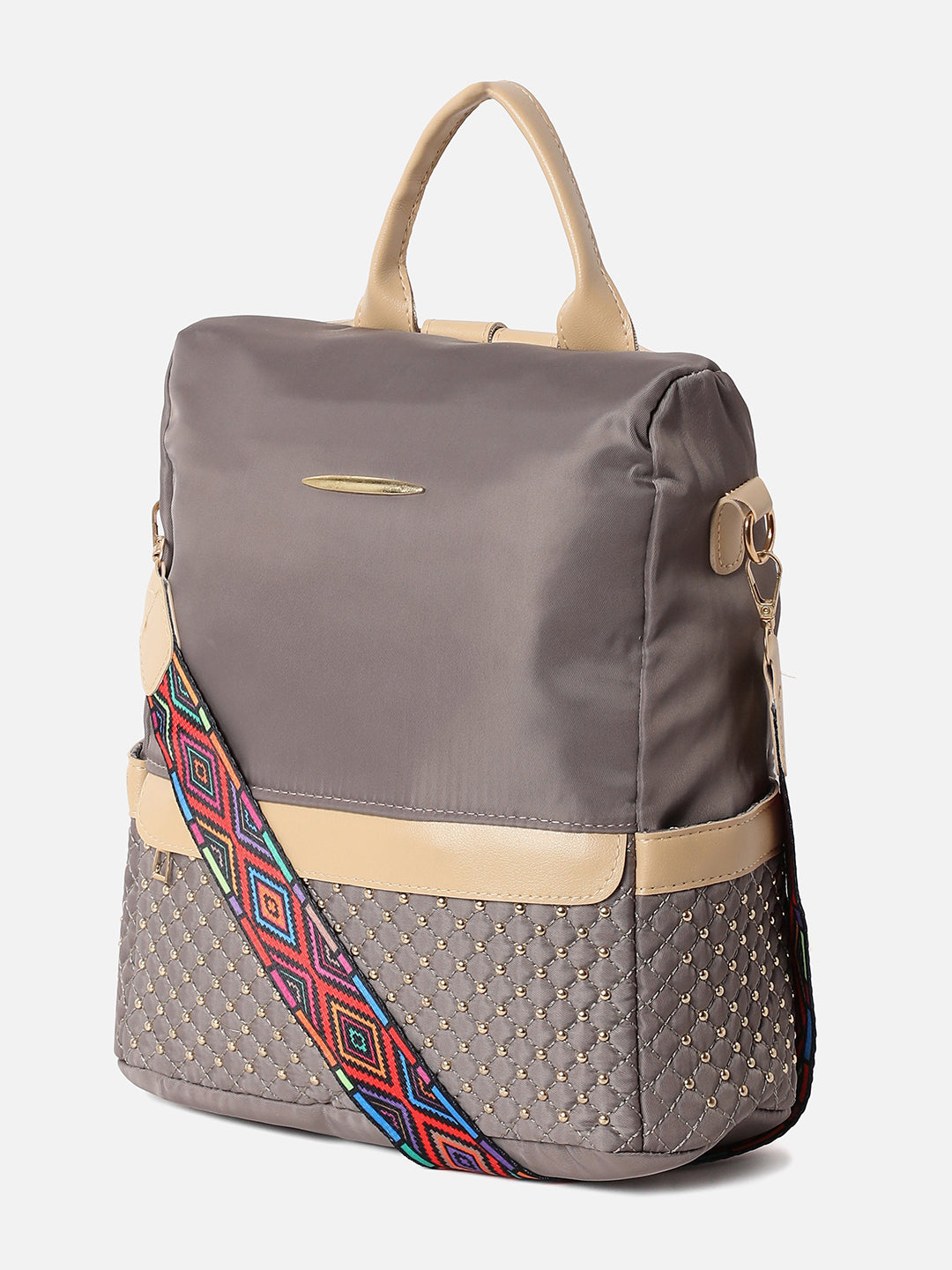 Stellar Light Grey Backpack - Shop authentic Indian Women's Fashion by Haute Sauce